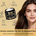 Deep Conditioning Hair Mask - Keratin Mask with Argan Oil - Giant 500ML Size Jojoba Oil Natural Hydrating Repair Hair for Damaged Frizzy Dry Hair Treatment - Fits All Hair Types (17 oz), Argan Oil