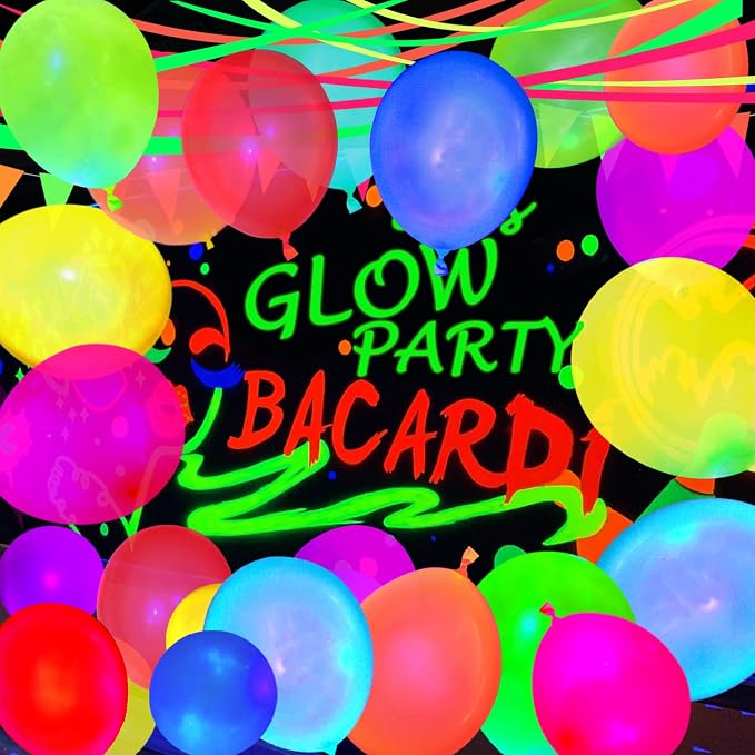 310 Pack UV Neon Colored Balloons glow in the dark balloon Neon Party - Image 5