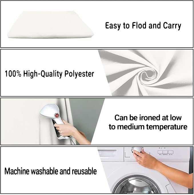 Ivory Photography Backdrop for Photoshoot, Fabric 6x9ft | Polyester Studio - Image 7