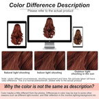 Ponytail Extension, Clip on Ponytails for Women, 12" Claw Clip in Short Curly Wavy Pony Hair Extension for Women - Auburn