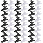 48 Pcs Black and White Butterfly Hair Clips for Styling and Sectioning - Pro Claws Clamps for Cutting, Coloring - Hair Accessories for Women Girls