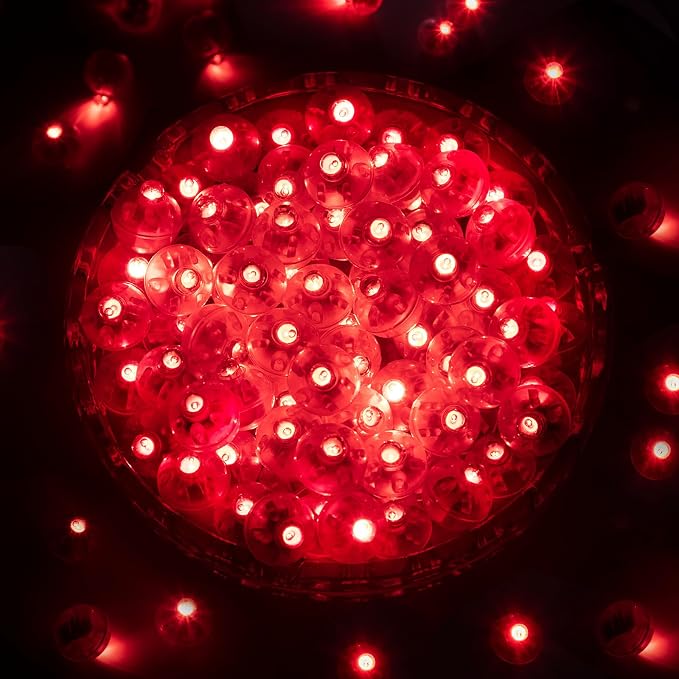 ZGWJ 50PCs Red Balloon Lights Mini, Battery Powered, Long Standby Time by ZGWJ