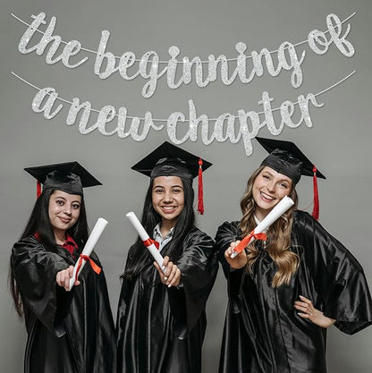 BEISHIDA Silver Pre-Strung Glitter The Beginning of A New Chapter Banner | - Image 5