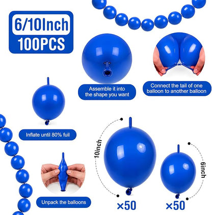 Blue Linking Balloons - Image 2