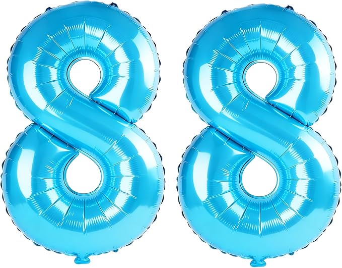 40 Inch Number 88 Balloons for 88th Birthday Party Decorations, 0-100 Jewelry by FOBELEC