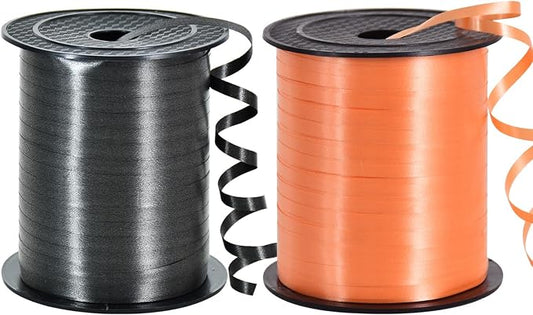 TONIFUL 500 Yards Black Orange Curling Ribbon Balloon String Gift Wrapping | by TONIFUL