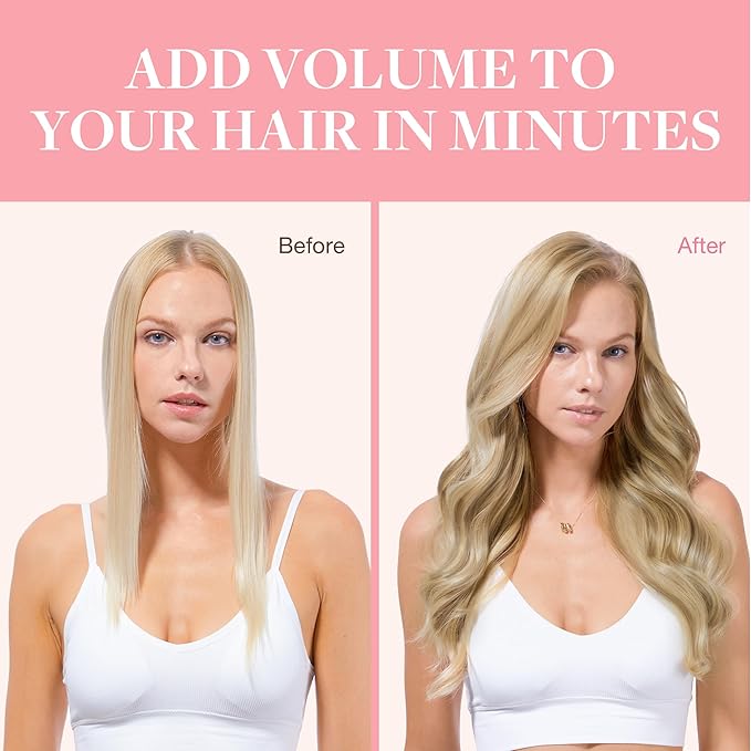 GOO GOO Clip in Hair Extensions Real Human Hair, Remy Human Hair Extensions Clip ins for Women, Natural Human Hair, 20inch 120g 7Pcs, 8A/22 Medium Brown Highlighted Golden Blonde