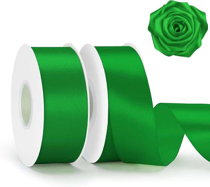 KINGLAKE Emerald Green Satin Ribbon by KINGLAKE