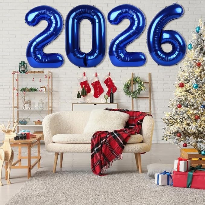 2026 Balloon Number 40 Inch Navy Blue Balloons - Image 3
