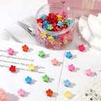 JANYUN 120 Pcs Mini Flower Hair Clips, Colorful Small Hair Claw Clips Cute Tiny Jaw Clips Hair Pins Hair Barrettes Accessories