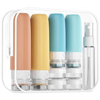16 Pack Travel Bottles Set, TSA Approved Leak Proof Silicone Squeezable Containers for Toiletries, Refillable Travel Accessories for Conditioner, Shampoo, Lotion & Body Wash Accessories