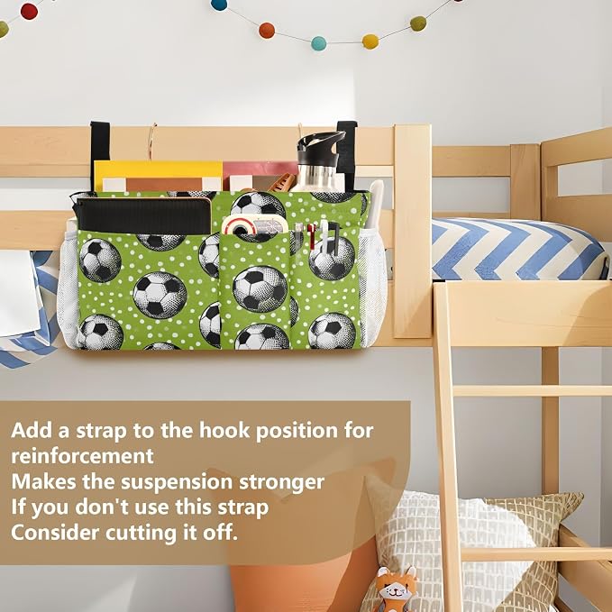 Bedside Caddy Hanging Bunk Bed Caddy Bed Organizer Hanging Pocket - Image 6