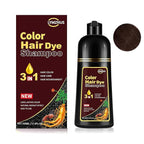 Dark Chocolate Hair Dye Shampoo 3 in 1, 100% Gray Coverage ， Instant Natural Hair Color for Men & Women,Root Touch Up for All Hair Types – Easy Application, Dark Brown Color champu para canas 500ml