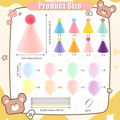 CANREVEL Mini Party Hats for Stuffed Animals Headwear, Birthday Hats - Image 2