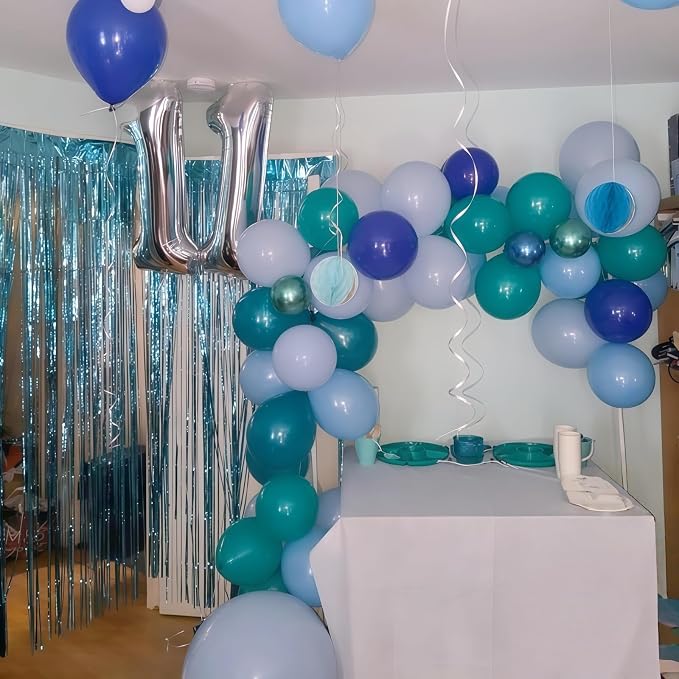 19th Birthday Balloon for Girls Boys, 40 Inch Silver Number 1 & 9 Mylar - Image 8