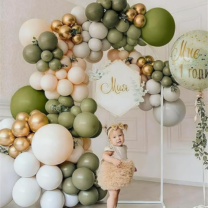 PartyWoo Sage Green Balloons 100pcs Olive Green Color 5 Inch | Balloons - Image 7