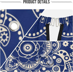 ALAZA Blue Mandala Barber Cape for Men Women, Waterproof Haircut Apron Beard Shaving Bib Hair Cutting Cloth 55 x 65 Inch