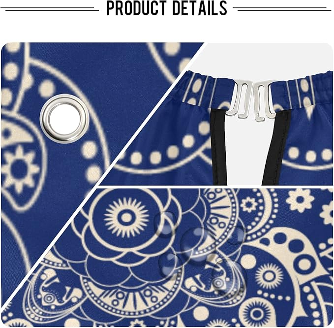 ALAZA Blue Mandala Barber Cape for Men Women, Waterproof Haircut Apron Beard Shaving Bib Hair Cutting Cloth 55 x 65 Inch