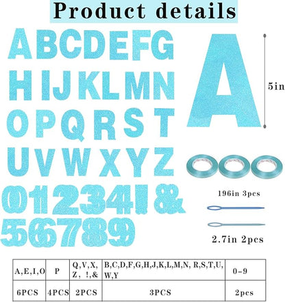 116 Pcs DIY Glitter Customizable Banner Kit Custom Banner Including 111 Letters - Image 2