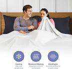 Kickoff Viscose Bamboo Pillowcase, Standard, Set of 2, 100% Organic Hidden Zippered Viscose Bamboo Pillow Case Standard Size, Cooling Pillow Cover for Hot Sleepers (20"x26", Onyx Black)