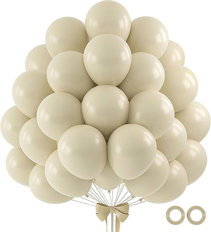 Sand White Balloons 110pcs 12 Inch Latex Balloon by BAIBAOXIANG