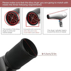 Segbeauty Blow Dryer Comb Attachment, Black Brush Attachments for Hair Dryer Concentrator Nozzle 1.69-1.76in and 2.12in, Pro Hairdressing Styling Salon Tool to Straighten Detangle Curly Natural Hair