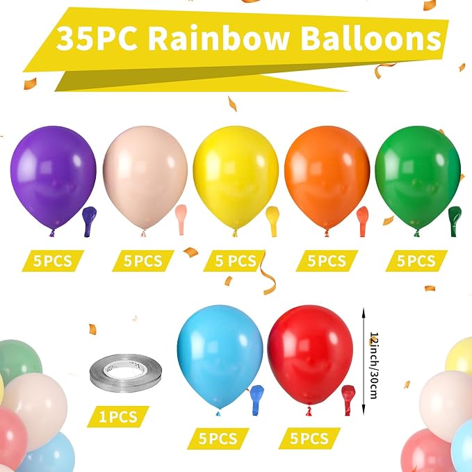 Multicolor Rainbow Balloons - Image 2