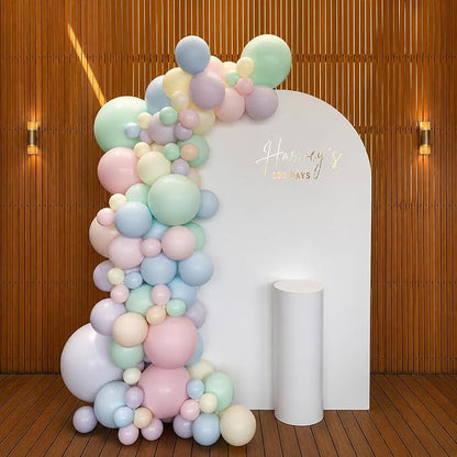 Pastel Balloons Macaron 12 Inch Pink Blue Green Purple Orange Yellow Latex - Image 5