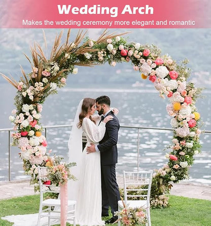Queension Large Wedding Arch for Ceremony 7Ft, Circle Arch for Party, Outdoor - Image 6