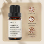 VINEVIDA Lavender Essential Oil - Undiluted, 10 mL - DIY Candle Scents, Safe for Skin