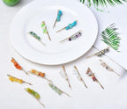 Crystal Hair Pins Gemstone Jeweled Bobby Pin Decorative Hair Accessories for Women Colorful Hairpins Set of 15