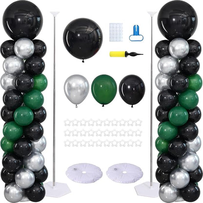 Balloon Column Stand Kit, 2 Sets, Adjustable 2m Telescopic Poles, Hexagon Bases by KINNOGOLDLEAF
