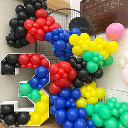 60 Pack Balloons Red Yellow Green Blue Black Party Balloons - Image 4