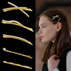 16 Pieces Gold Rhinestone Bobby Pins Set Delicate Decorative Fancy Crystal Hair Clips Shiny Fancy Metal Barrettes, I S X Shaped Diamond Hair Accessories for Women Ladies Girls Wedding Prom Party