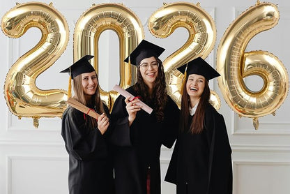 Light Gold 2026 Graduation Foil Balloons 40 Inch Champagne Gold 2026 Number | - Image 3