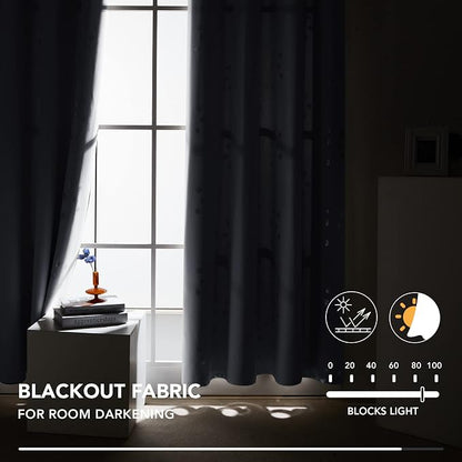 Deconovo Room Darkening Curtains, Energy Saving Curtains, 2 Panels, - Image 4
