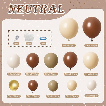 138PCS Brown Balloon Garland Arch Kit - Image 5