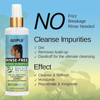 No-Water Braid Shampoo for Locs, Twists, Weaves - Rinse-Free, Dreadlock Shampoo for Build-Up, Odor, Itch & Flakes, No Residue, Chemical-Free, 6.8 fl oz