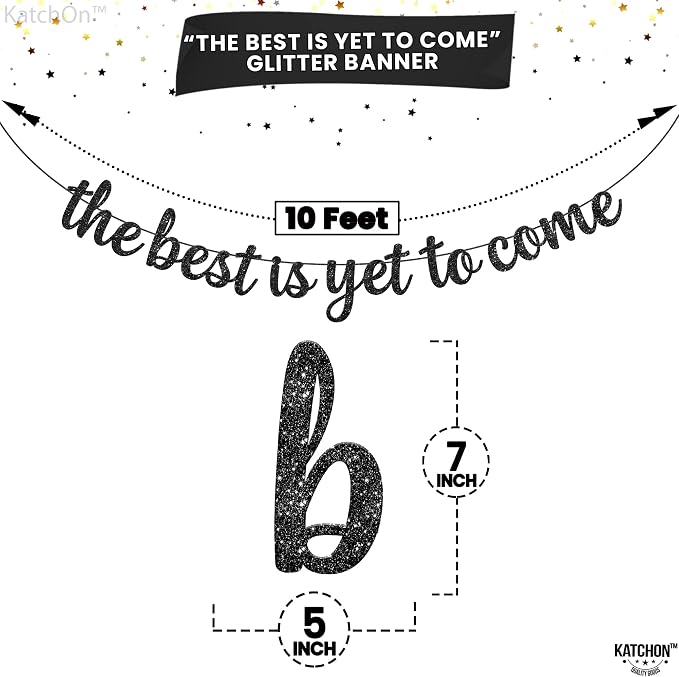 KatchOn Black Graduation Decorations 2026- No DIY 10 Feet | The Best is Yet to - Image 4