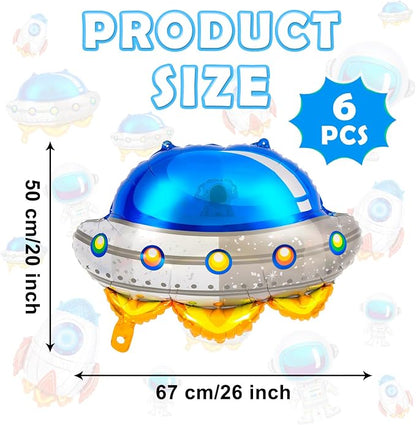 6 Pcs Alien UFO Balloons for Kids - Image 2