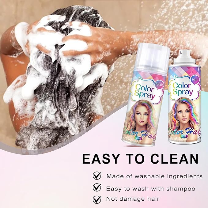 Gray Hair Spray, Temporary Hair Color Spray for Kids Women Men, Gray Hair Wax Dye, Temporary Hair Dye, Washable & Non-Sticky Hair Color Dye Pomades Natural Hair Dye for Party,Holloween,Cosplay(Gray)