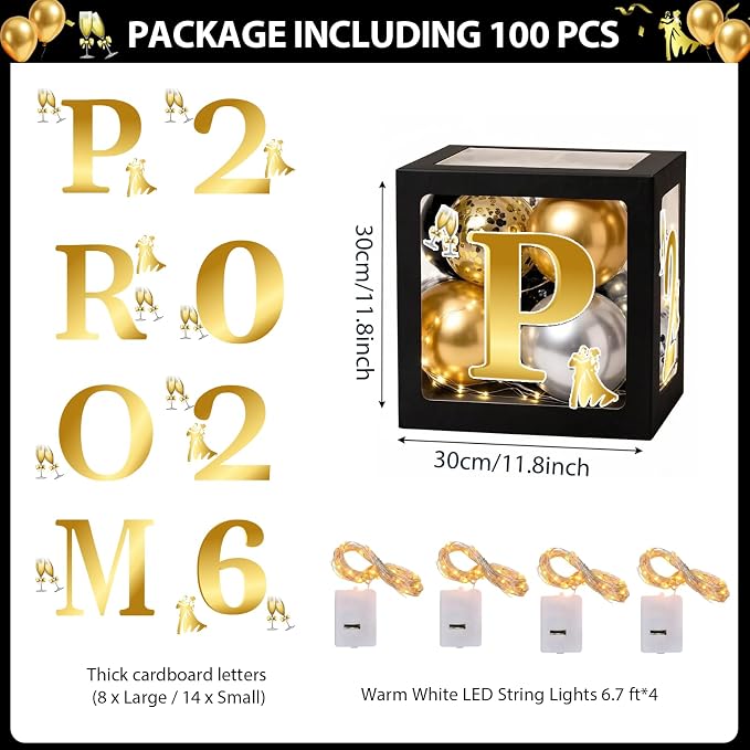100Pcs Prom 2026 Balloon Boxes Decorations - Image 3