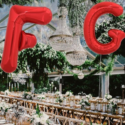 TONIFUL 40 Inch Large Bright Red Letter Balloons A-Z, Giant Jumbo Helium Foil - Image 5
