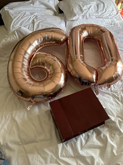 60 Balloon 40 inch Rose Gold Number Balloons - Image 3