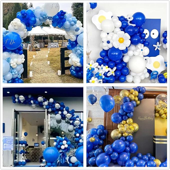 412pcs Royal Blue Balloons 18 12 10 5 Inch Blue Balloon Garland Arch Kit - Image 6