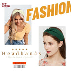 Tobeffect Headbands for Women Non Slip Turban Head Band Boho Elastic Hair Bands for Teen Girls Fashion Wraps Accessories Solid Color, 8 pack