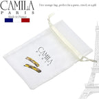 Camila Paris CP3378 French Hair Barrettes Clips for Women, Handmade, Girls Side Slide-in Barrette Clip, Hair Accessories for Women. Strong Hold No Slip Grip Fashion Durable Styling, Made in France