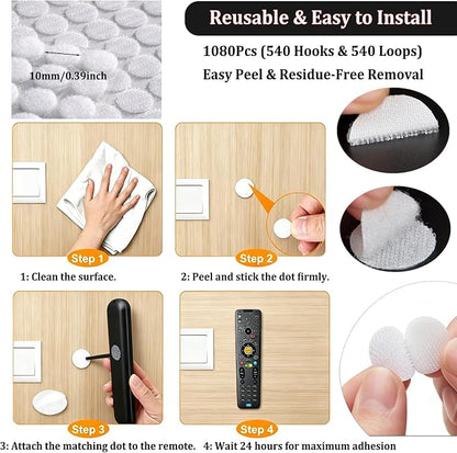 Hook and Loop Self Adhesive Dots, Strong Adhesive Fastener Dots - Image 4
