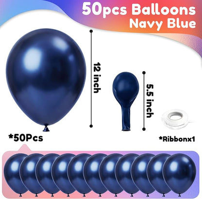 Navy Blue Balloons, Baby Shower, Anniversary, Graduation, Wedding Decorations - Image 2
