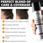 Root Touch Up Hair Color Spray–4oz, Sweat-Resistant & Natural, Instant Gray Hair Cover Up, Temporary Root Concealer Hair Filler Dye Spray for Hairline, Scalp&Thinning– Light Brown–Women & Men